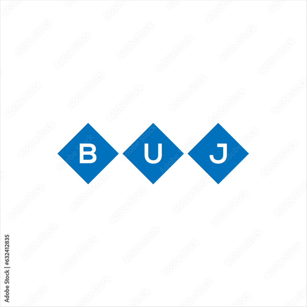 BUJ letter technology logo design on white background. BUJ creative initials letter IT logo concept. BUJ setting shape design
