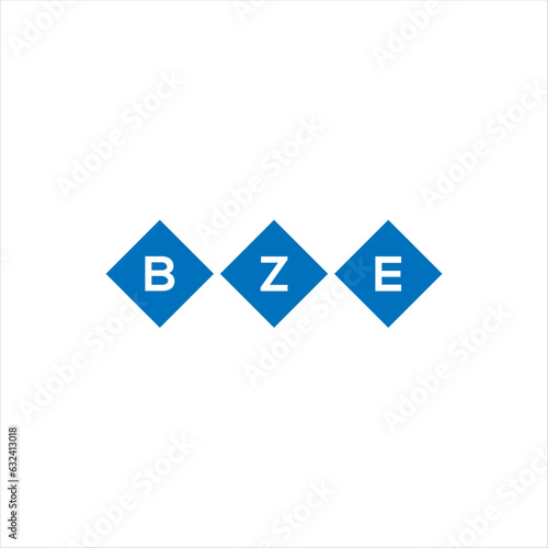 BZE letter technology logo design on white background. BZE creative initials letter IT logo concept. BZE setting shape design 