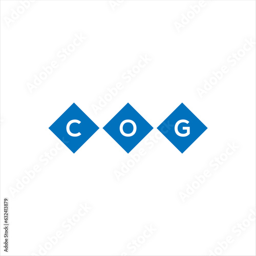 Fototapeta Naklejka Na Ścianę i Meble -  COG letter technology logo design on white background. COG creative initials letter IT logo concept. COG setting shape design
