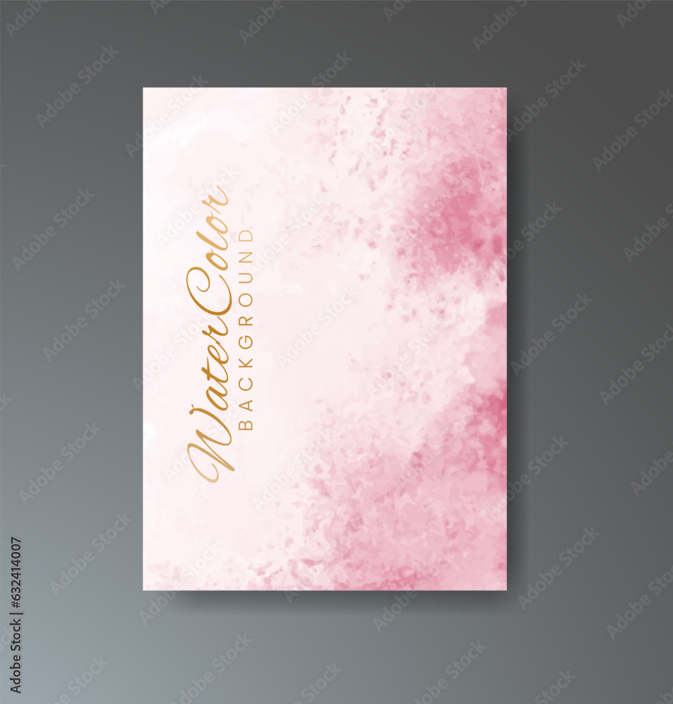 Fototapeta premium Cover template with watercolor background. Design for your cover, date, postcard, banner, logo.