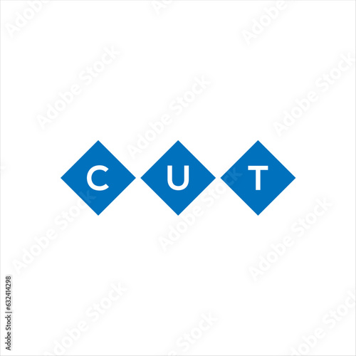 Fototapeta Naklejka Na Ścianę i Meble -  CUT letter technology logo design on white background. CUT creative initials letter IT logo concept. CUT setting shape design
