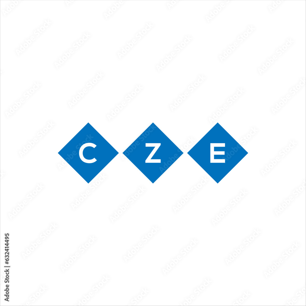 CZE letter technology logo design on white background. CZE creative initials letter IT logo concept. CZE setting shape design
