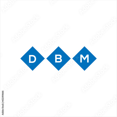 DBM letter technology logo design on white background. DBM creative initials letter IT logo concept. DBM setting shape design
 photo