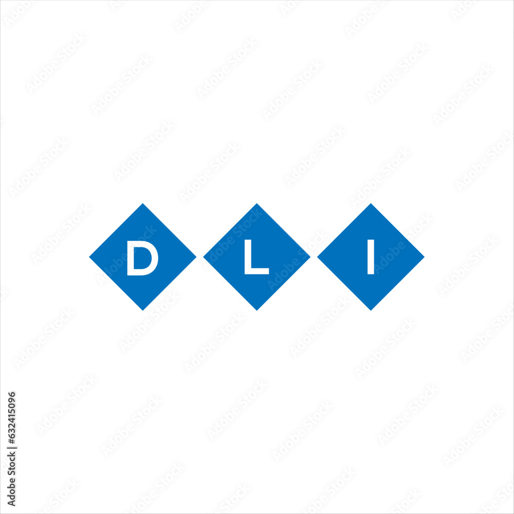 DLI letter technology logo design on white background. DLI creative initials letter IT logo concept. DLI setting shape design