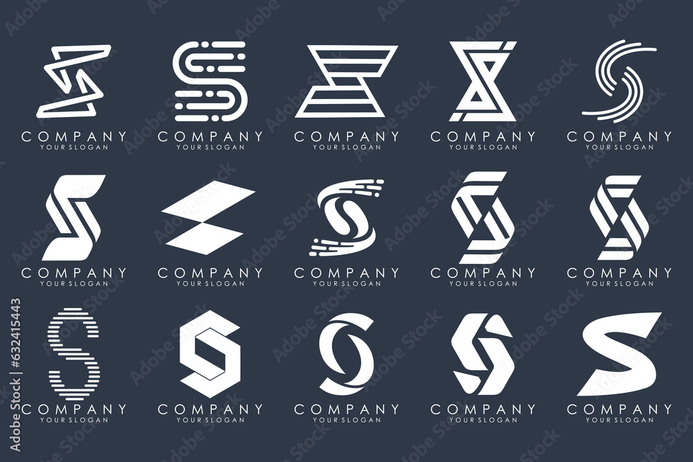 Abstract collection with letters S logo design. creative design logotype S with white color. Abstract collection with letters S logo design. creative design logotype S with white color.