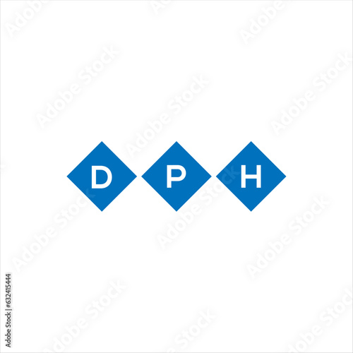 DPH letter technology logo design on white background. DPH creative initials letter IT logo concept. DPH setting shape design
