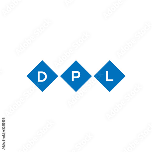 DPL letter technology logo design on white background. DPL creative initials letter IT logo concept. DPL setting shape design
 photo