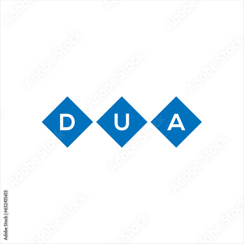 DUA letter technology logo design on white background. DUA creative initials letter IT logo concept. DUA setting shape design 