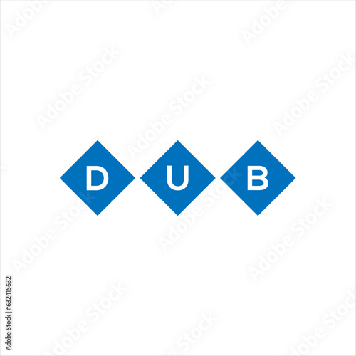 DUB letter technology logo design on white background. DUB creative initials letter IT logo concept. DUB setting shape design
