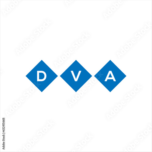 DVA letter technology logo design on white background. DVA creative initials letter IT logo concept. DVA setting shape design
