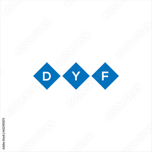 DYF letter technology logo design on white background. DYF creative initials letter IT logo concept. DYF setting shape design 