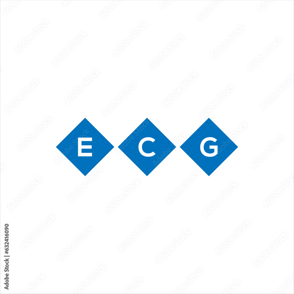 ECG letter technology logo design on white background. ECG creative initials letter IT logo concept. ECG setting shape design
