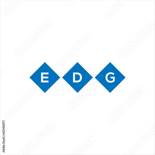 EDG letter technology logo design on white background. EDG creative initials letter IT logo concept. EDG setting shape design
 photo