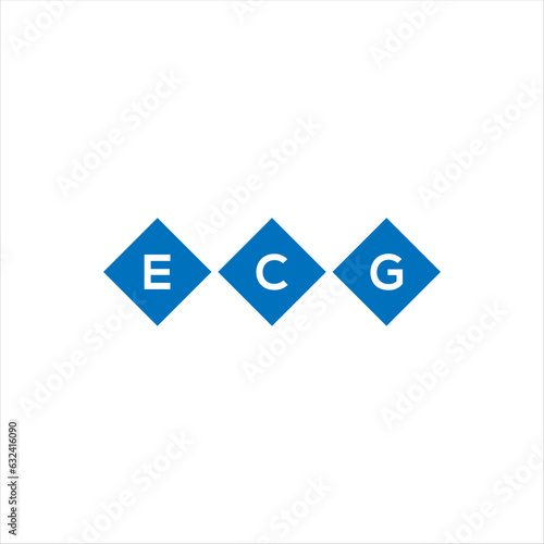 ECG letter technology logo design on white background. ECG creative initials letter IT logo concept. ECG setting shape design 