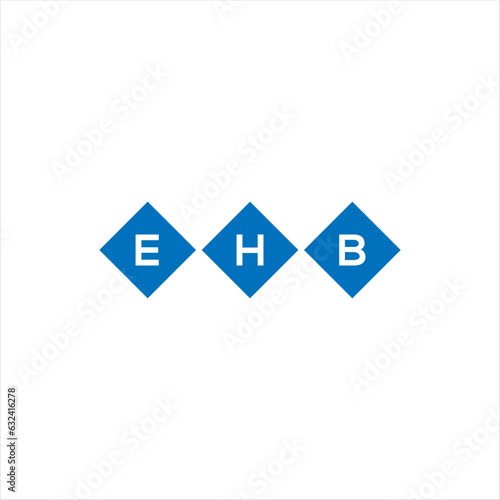 EHB letter technology logo design on white background. EHB creative initials letter IT logo concept. EHB setting shape design 