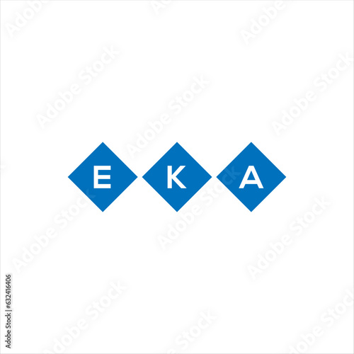 EKA letter technology logo design on white background. EKA creative initials letter IT logo concept. EKA setting shape design
