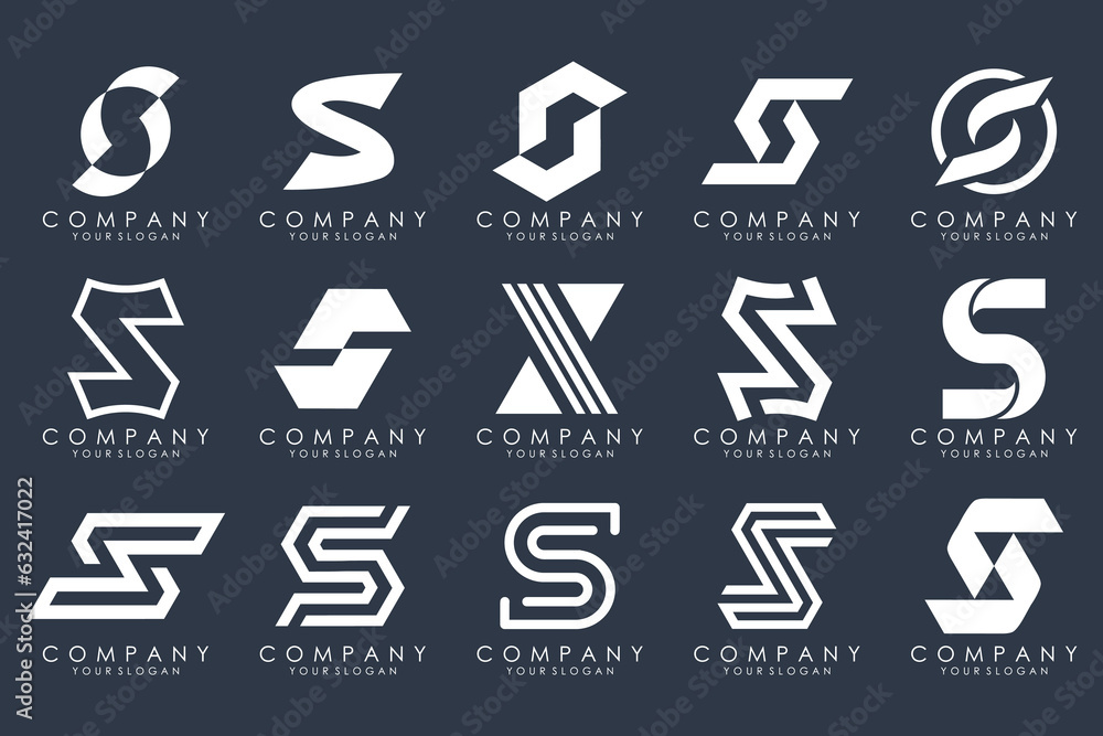 Abstract collection with letters S logo design. creative design logotype S with white color. Abstract collection with letters S logo design. creative design logotype S with white color.
