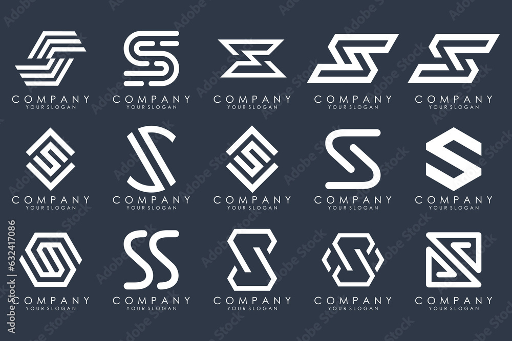 Abstract collection with letters S logo design. creative design logotype S with white color. Abstract collection with letters S logo design. creative design logotype S with white color.