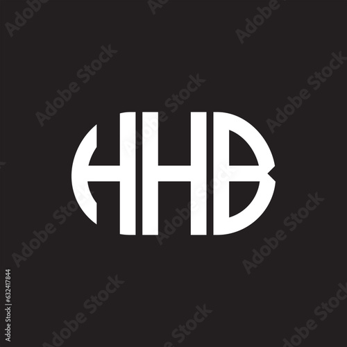 HHB letter technology logo design on black background. HHB creative initials letter IT logo concept. HHB setting shape design
 photo