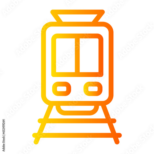 Tram, line icon
