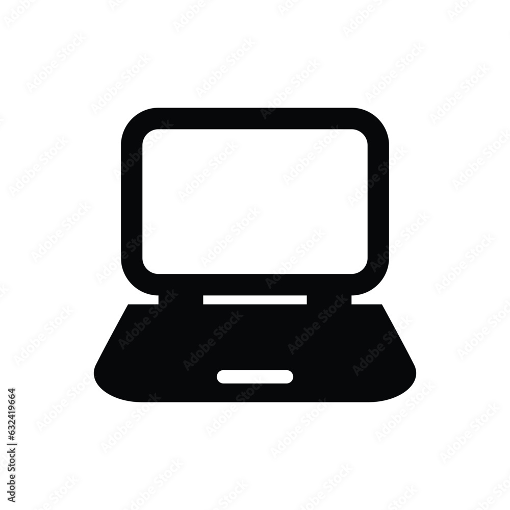 Laptop computer notebook vector icon Laptop computer notebook vector icon
