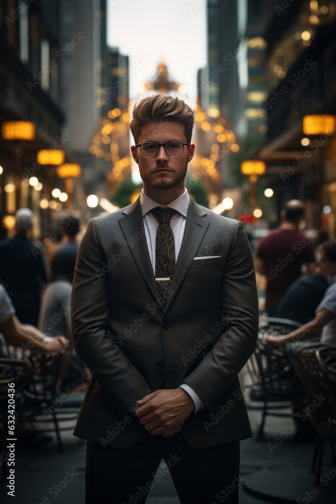 Fototapeta premium Person With A Captivating And Confident Look, Generative AI