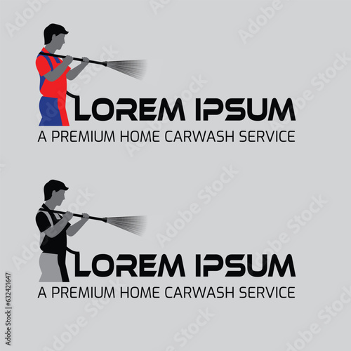 A modern car logo, Car wash logo, Car service logo