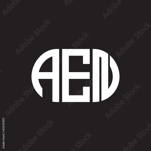 AEN letter technology logo design on black background. AEN creative initials letter IT logo concept. AEN setting shape design 