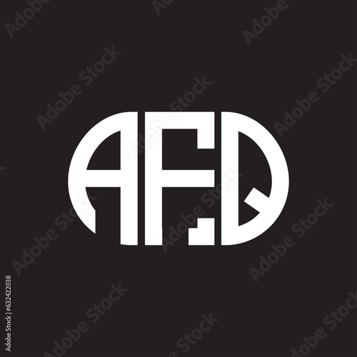 AFQ letter technology logo design on black background. AFQ creative initials letter IT logo concept. AFQ setting shape design 