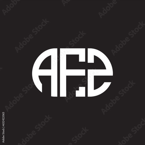 AFZ letter technology logo design on black background. AFZ creative initials letter IT logo concept. AFZ setting shape design 