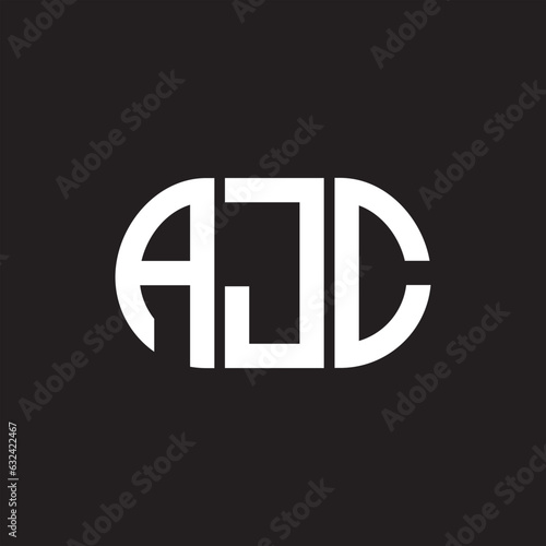 AJC letter technology logo design on black background. AJC creative initials letter IT logo concept. AJC setting shape design
 photo