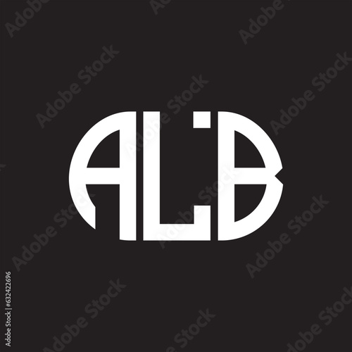 ALB letter technology logo design on black background. ALB creative initials letter IT logo concept. ALB setting shape design
