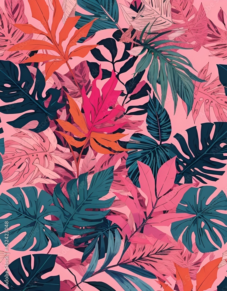 Abstract Seamless Tropical Pattern Abstract Seamless Tropical Pattern