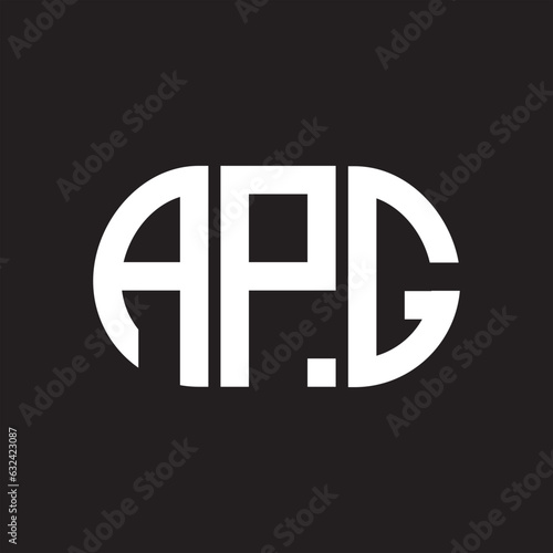 APG letter technology logo design on black background. APG creative initials letter IT logo concept. APG setting shape design 