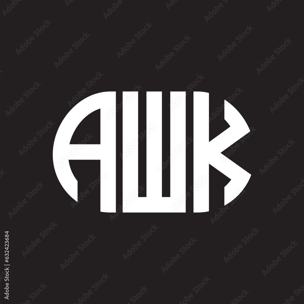 AWK letter logo design on black background. AWK creative initials letter logo concept. AWK letter design.
AWK letter logo design on black background. AWK creative initials letter logo concept. AWK letter design.
