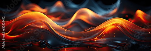 Abstract texture background ash fire and smoke. Flame colors in wisping embers. Liquid metal.