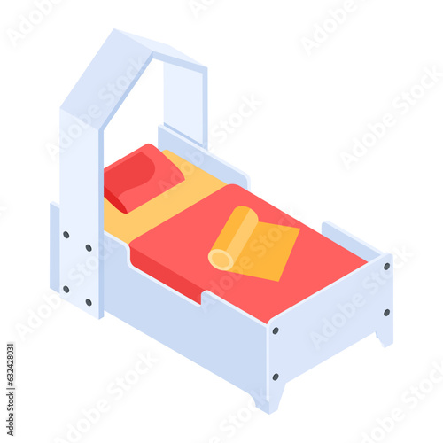Pack of Bedroom Isometric Icons  

