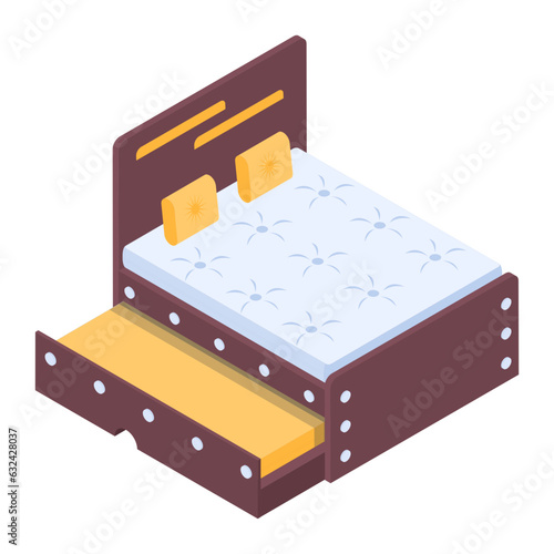 Pack of Bedroom Isometric Icons  

