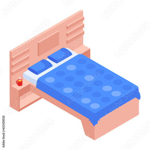 Pack of Bedroom Isometric Icons  

