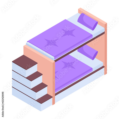 Pack of Bedroom Isometric Icons  


