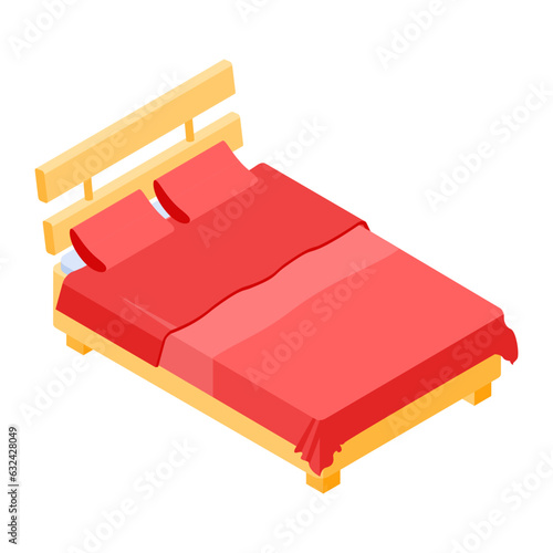 Pack of Bedroom Isometric Icons  

