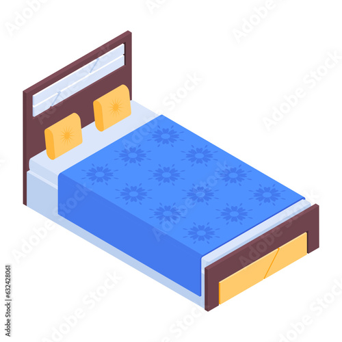 Pack of Bedroom Isometric Icons  


