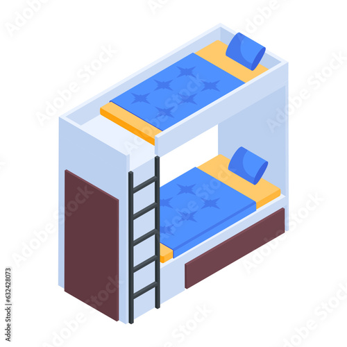 Pack of Bedroom Isometric Icons  

