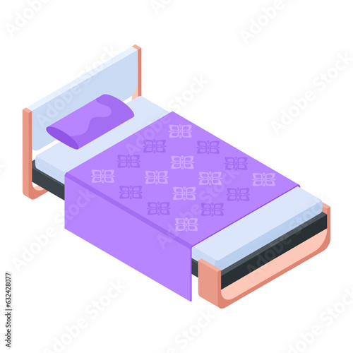 Pack of Bedroom Isometric Icons  

