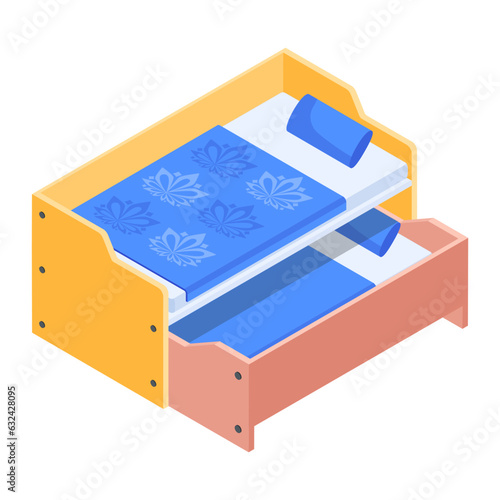 Pack of Modern Bedrooms Isometric Icons  


