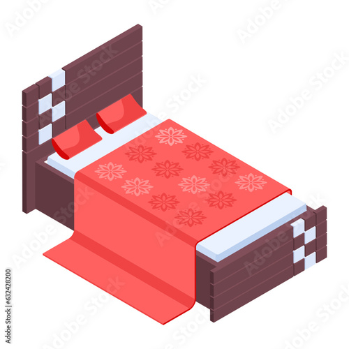 Pack of Modern Bedrooms Isometric Icons  

