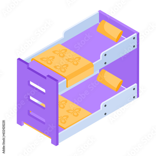 Pack of Modern Bedrooms Isometric Icons  

