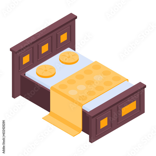 Pack of Modern Bedrooms Isometric Icons  

