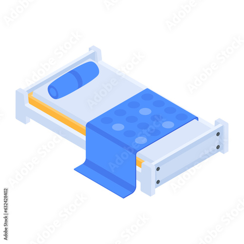Pack of Modern Bedrooms Isometric Icons  

