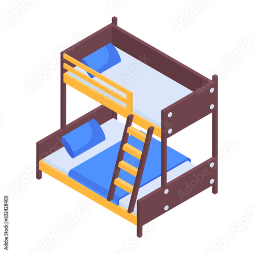 Pack of Modern Bedrooms Isometric Icons  

